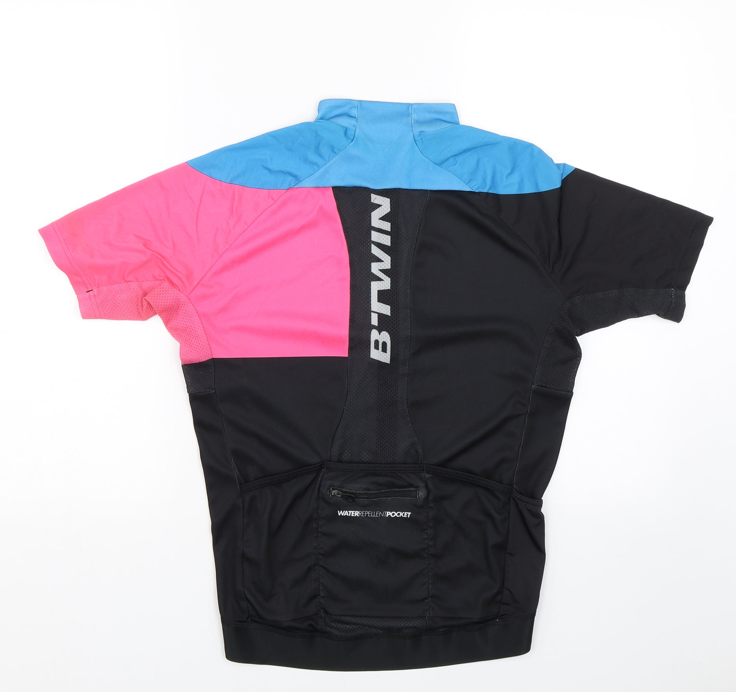 B-Twin Womens Black   Basic T-Shirt Size S