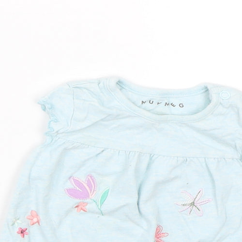 Nutmeg Girls Blue Floral  Tank Dress  Size 6-9 Months