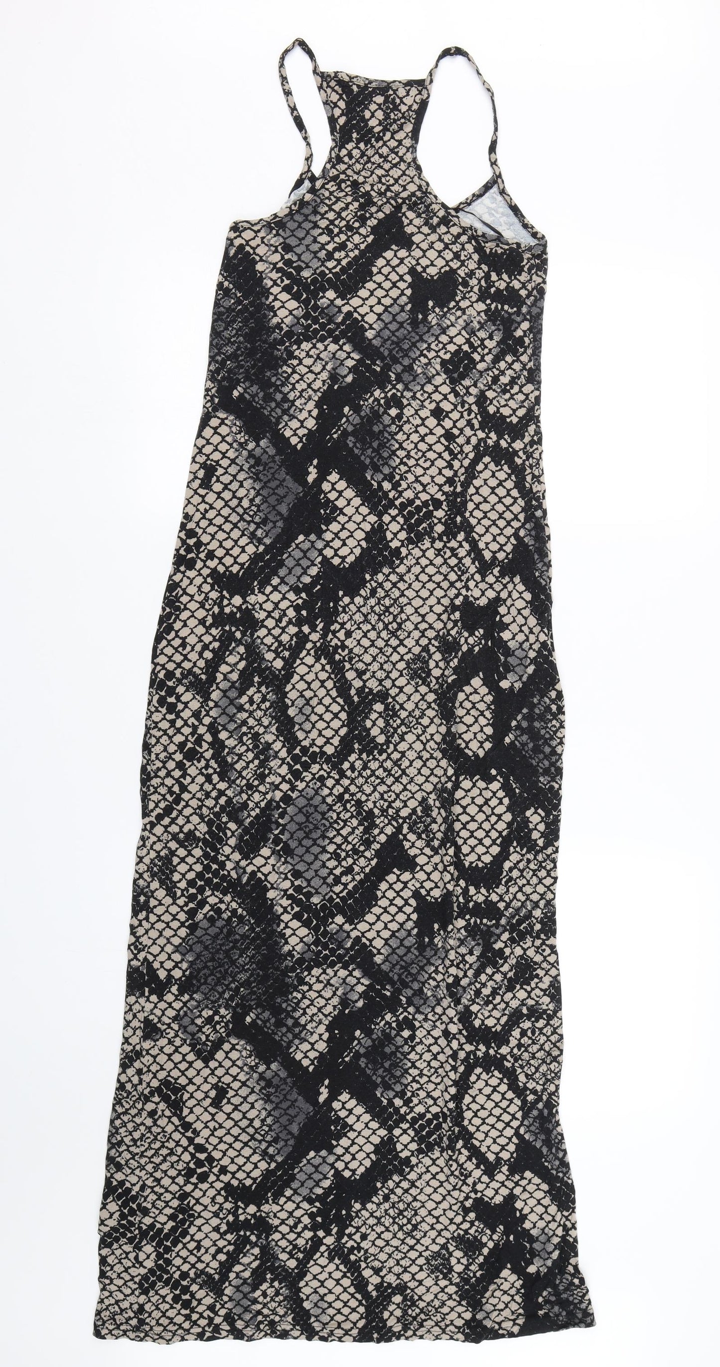 Topshop Womens Brown Animal Print  Tank Dress  Size 6  - Snake Print