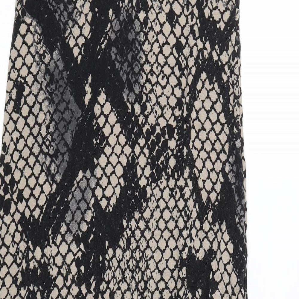 Topshop Womens Brown Animal Print  Tank Dress  Size 6  - Snake Print