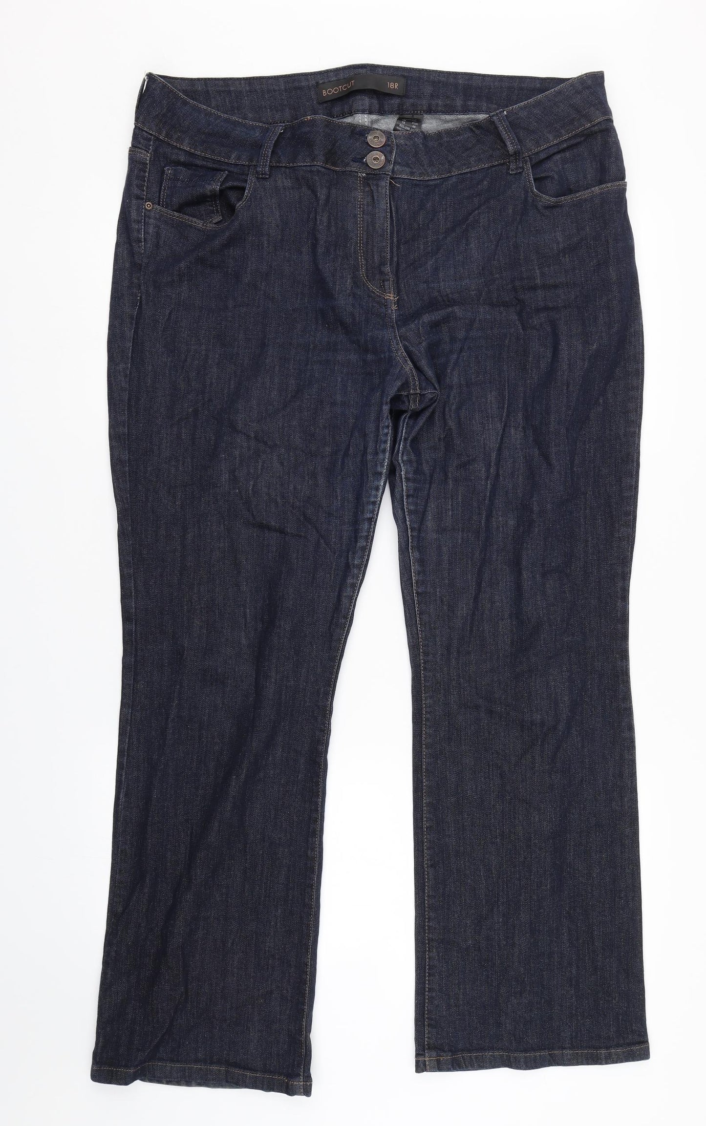 NEXT Womens Blue  Denim Bootcut Jeans Size 18 L28.5 in