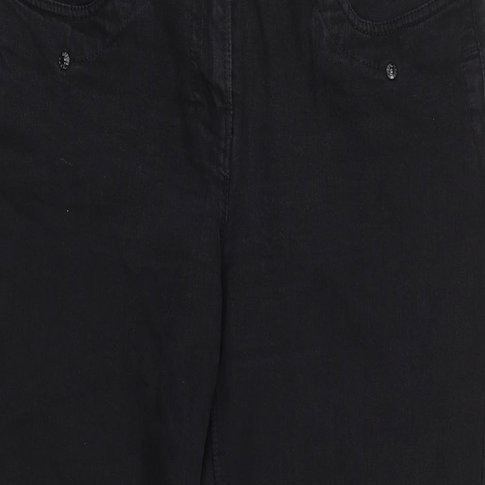 NEXT Womens Black  Denim Bootcut Jeans Size 16 L29 in