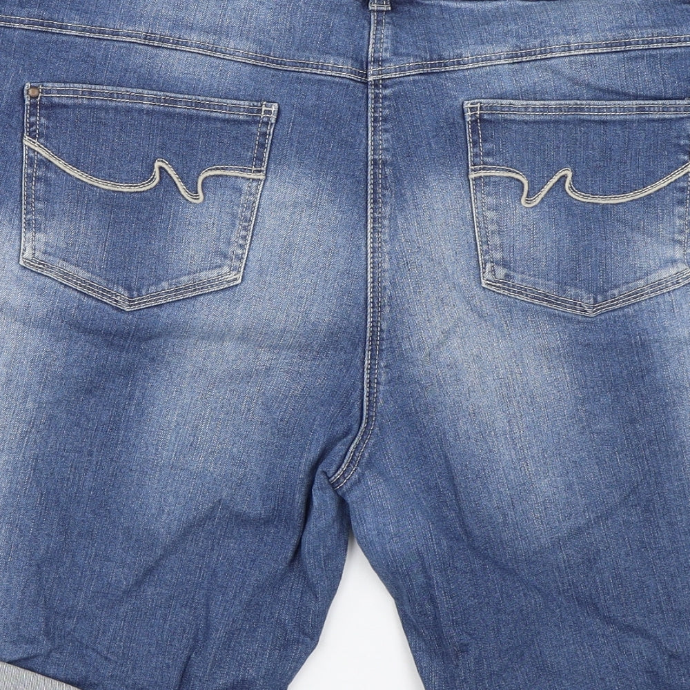 TU Womens Blue  Denim Paperbag Shorts Size 20