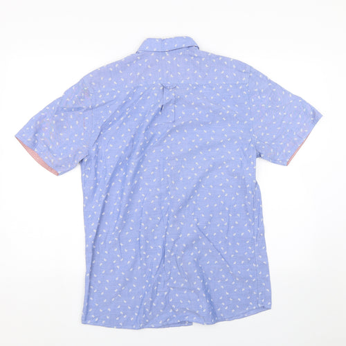 George Mens Blue Paisley   Button-Up Size S