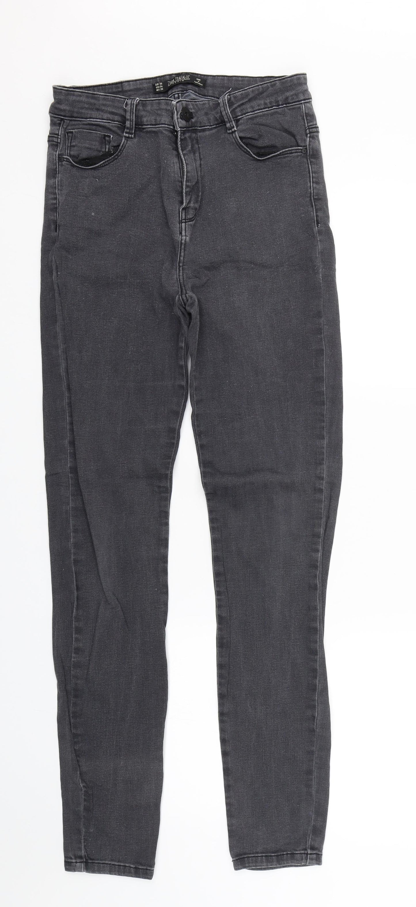 Zara Womens Black  Denim Skinny Jeans Size 8 L29 in