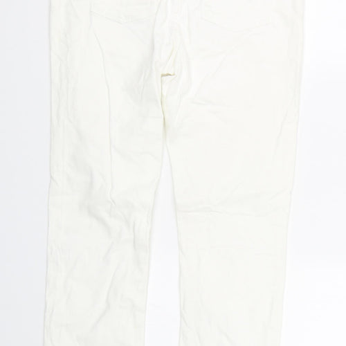 George Womens White  Denim Straight Jeans Size 10 L28 in
