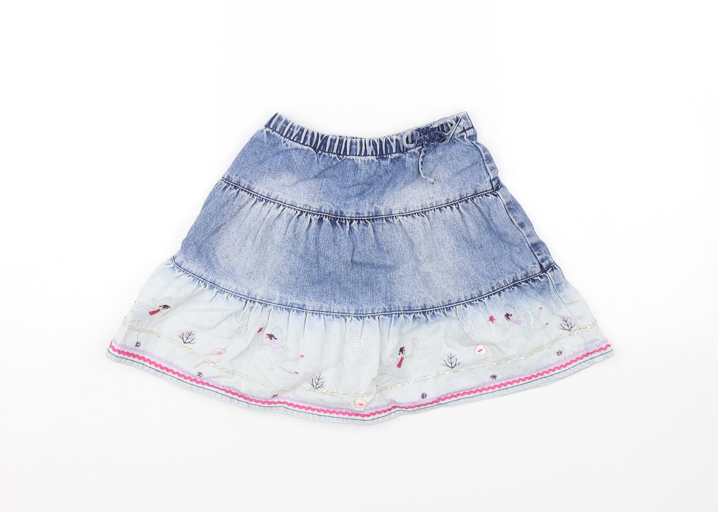 Debenhams Girls Blue  Denim Skater Skirt Size 3 Years - Fairy