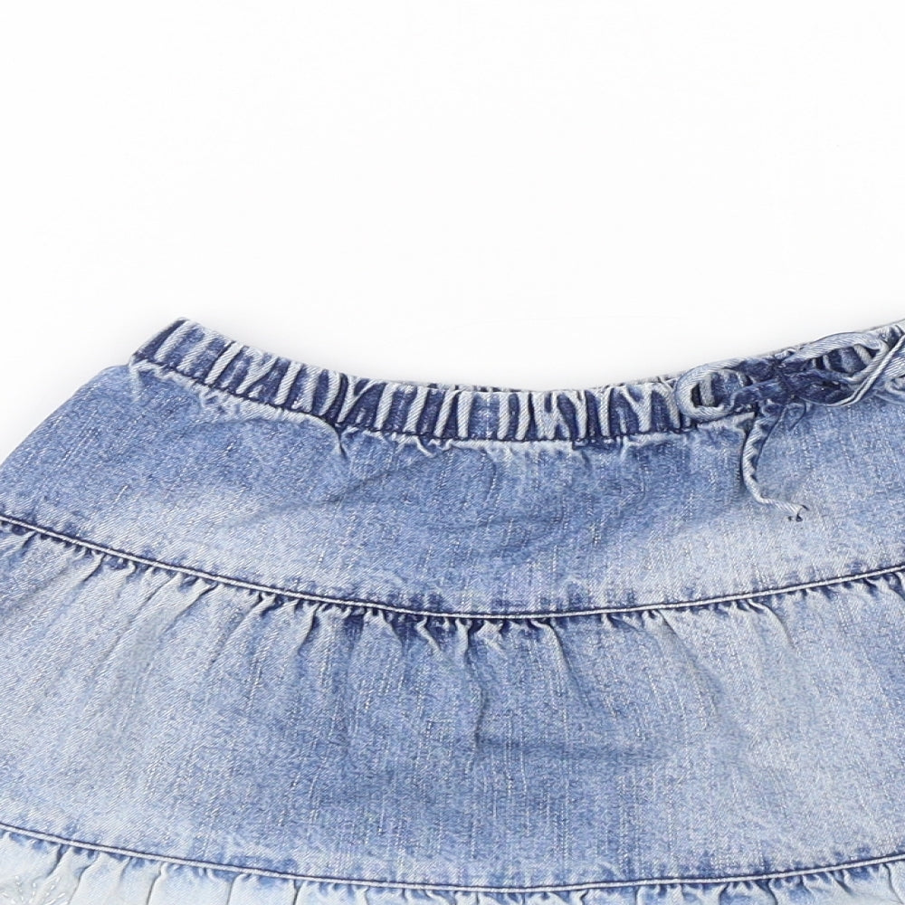 Debenhams Girls Blue  Denim Skater Skirt Size 3 Years - Fairy