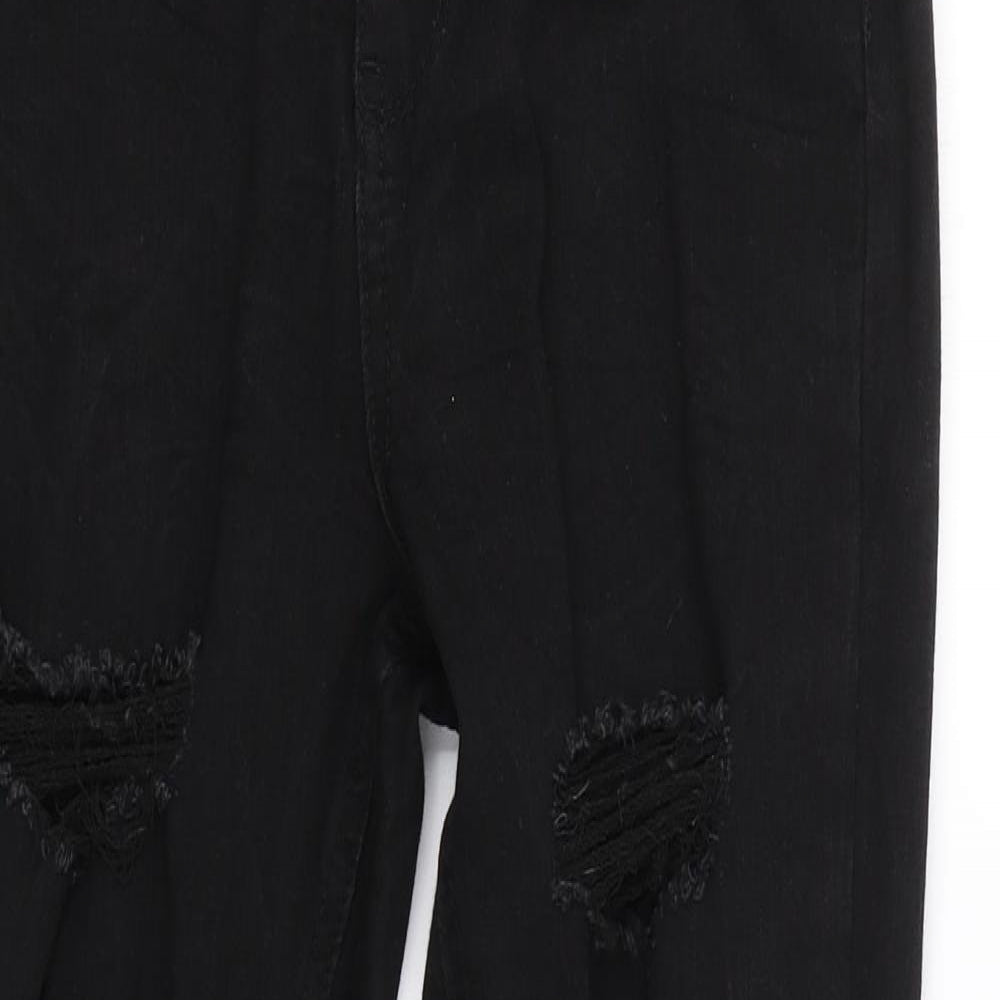 Missguided Womens Black  Denim Skinny Jeans Size 6 L24.5 in