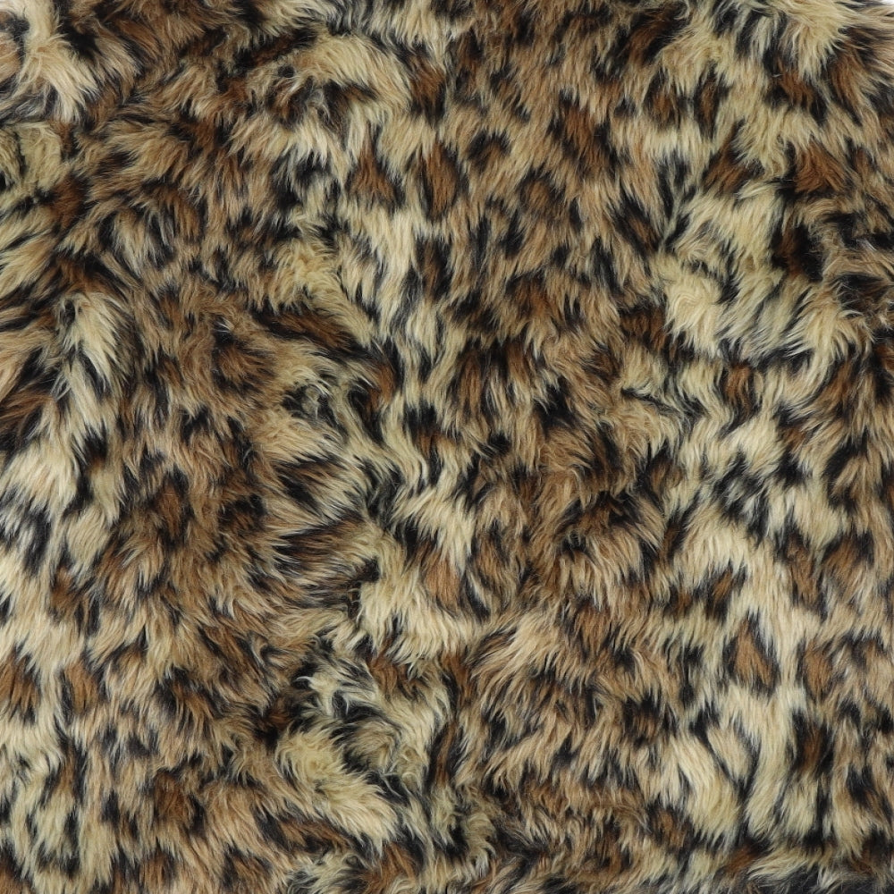 Primark Womens Brown Animal Print  Overcoat Coat Size 12