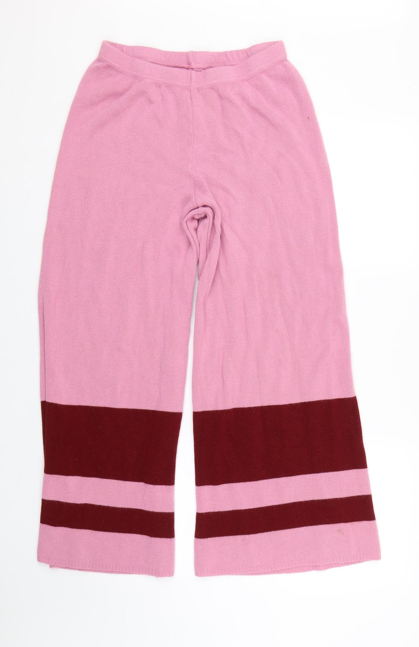 Nasty Gal Womens Pink Striped  Jogger Trousers Size M L25 in