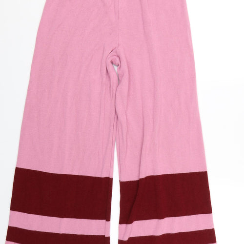 Nasty Gal Womens Pink Striped  Jogger Trousers Size M L25 in