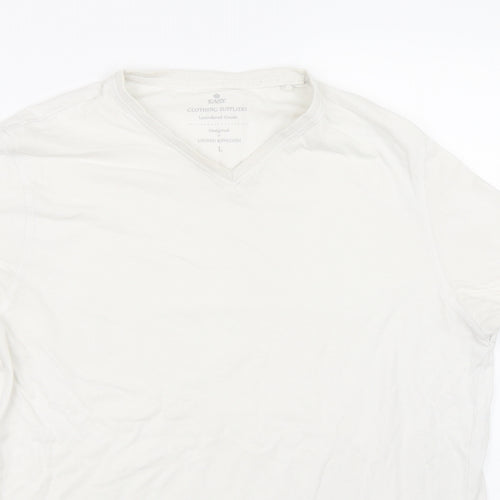 Matalan Mens White    T-Shirt Size L