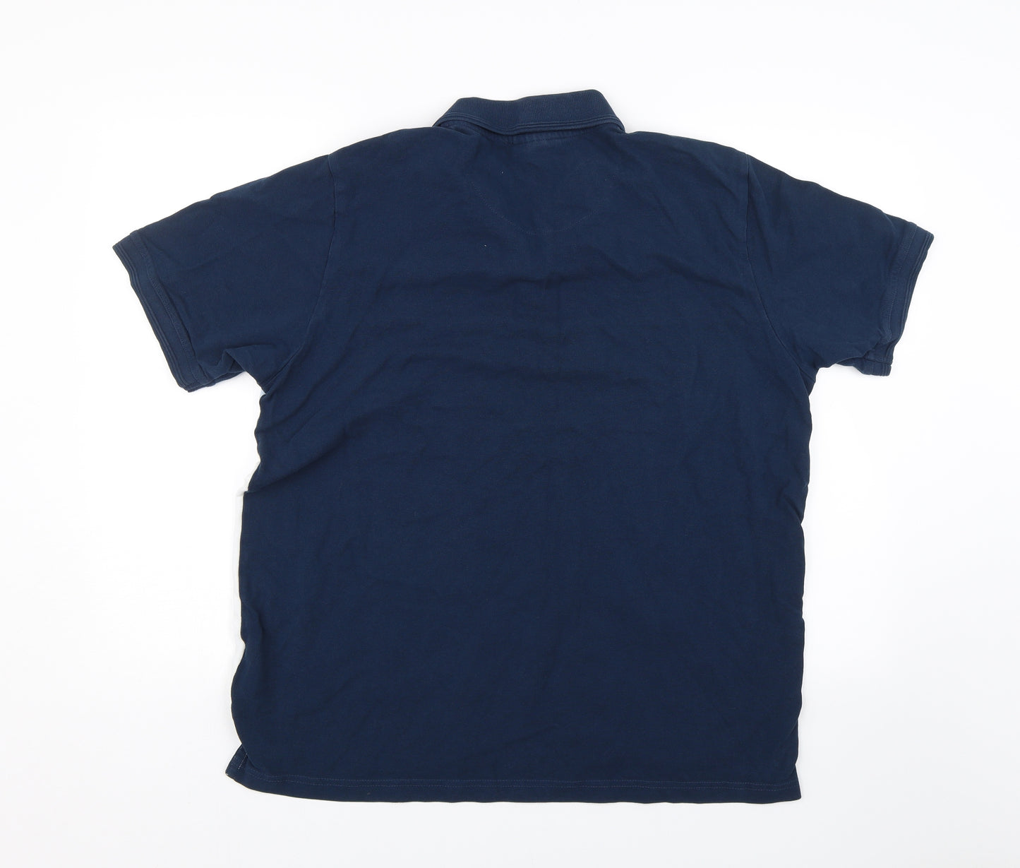PIERE CANDIN Mens Blue Striped   Polo Size 2XL