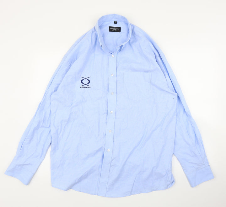 Russell Co Mens Blue Button-Up Size 15.5