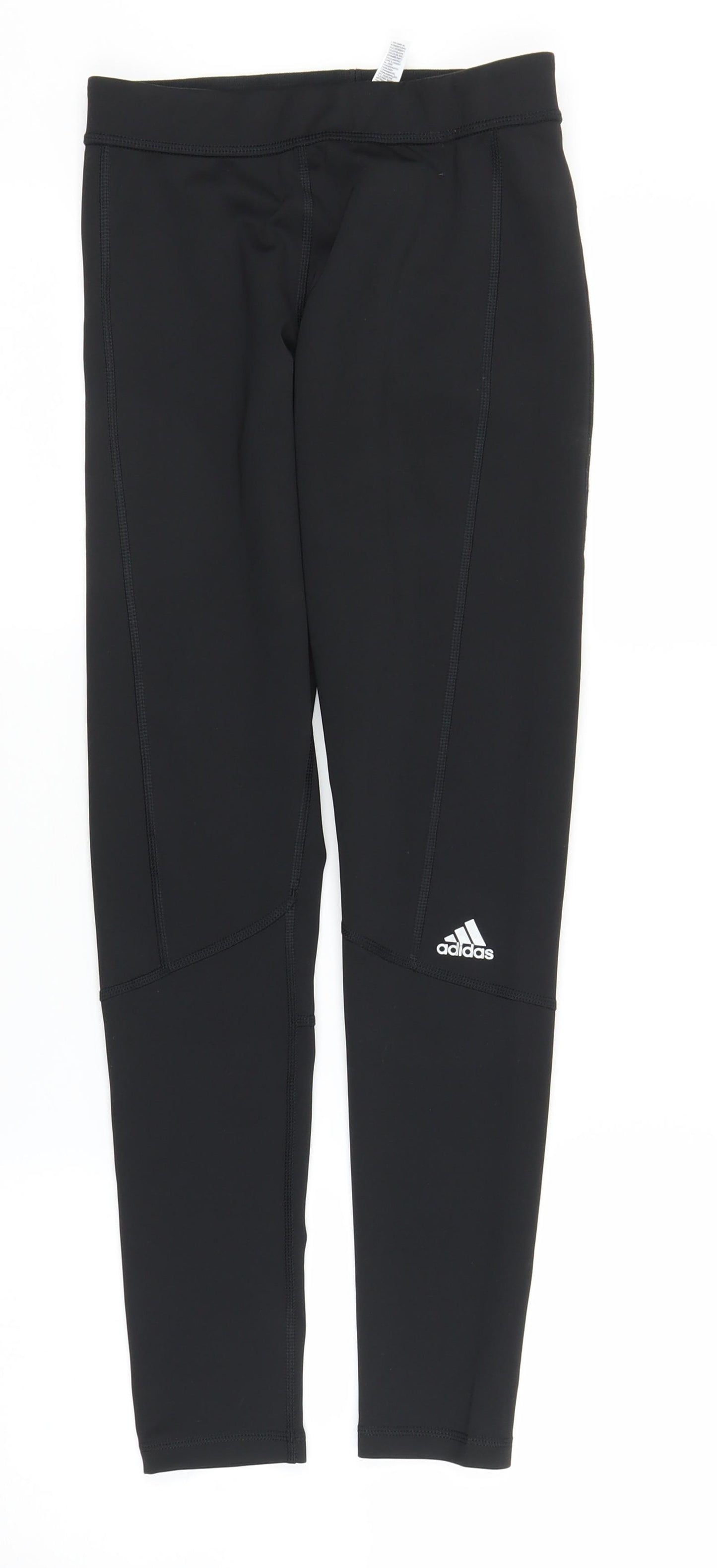 adidas Womens Black   Compression Leggings Size 8 L25 in