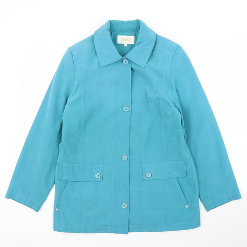 EWM Womens Blue   Overcoat Jacket Size 10