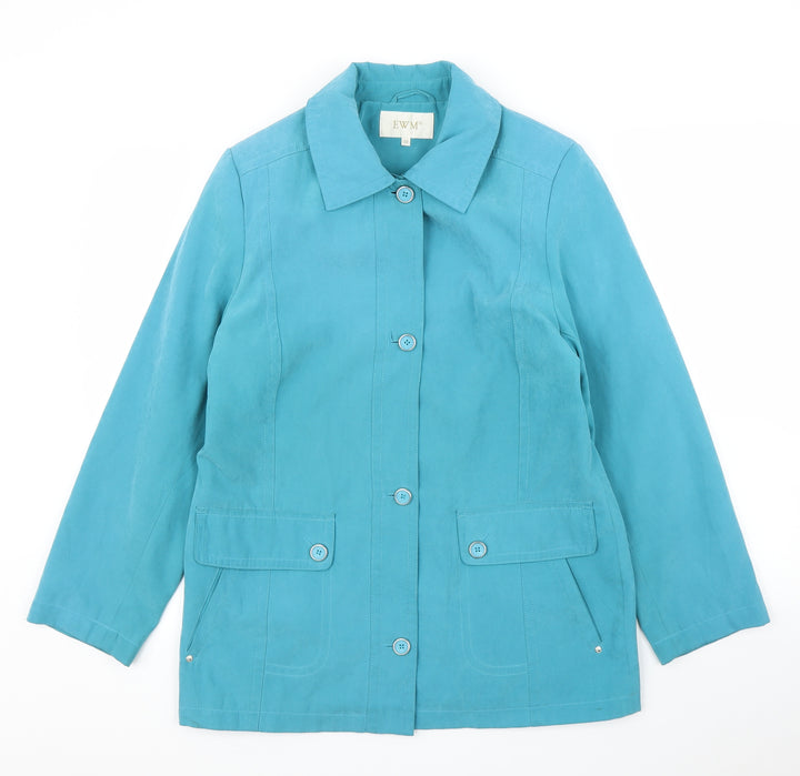 EWM Womens Blue   Overcoat Jacket Size 10
