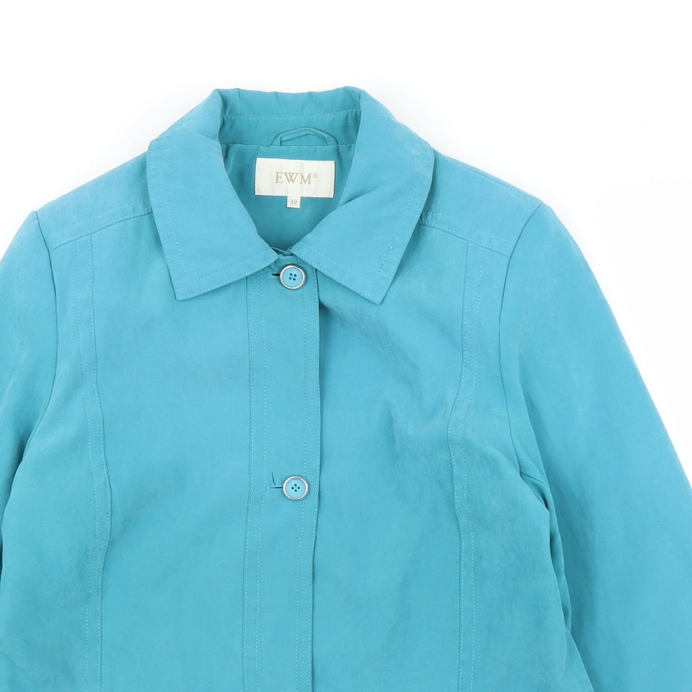 EWM Womens Blue   Overcoat Jacket Size 10