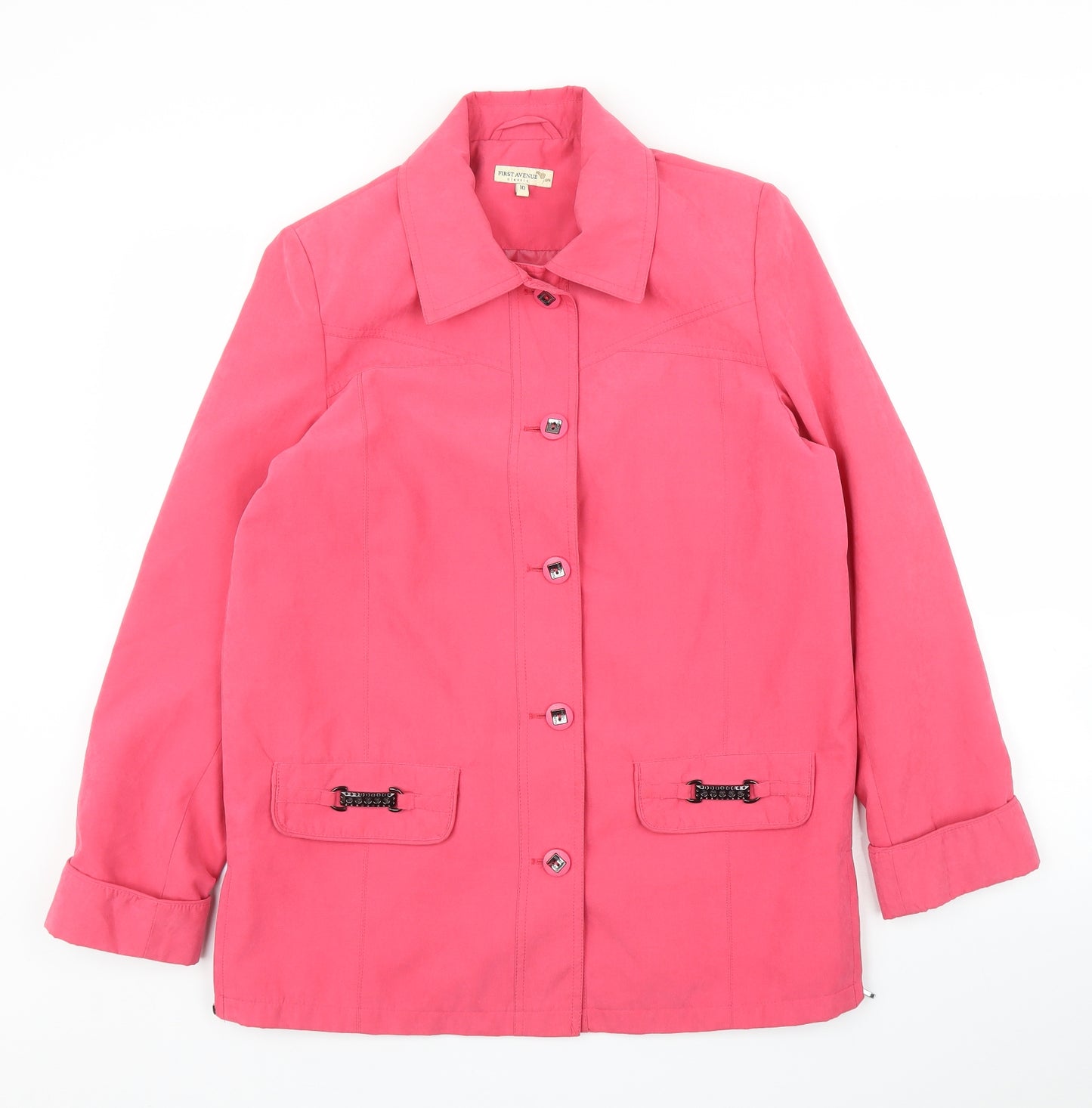 First Avenue Womens Pink   Overcoat Coat Size 10