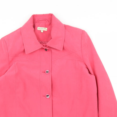 First Avenue Womens Pink   Overcoat Coat Size 10