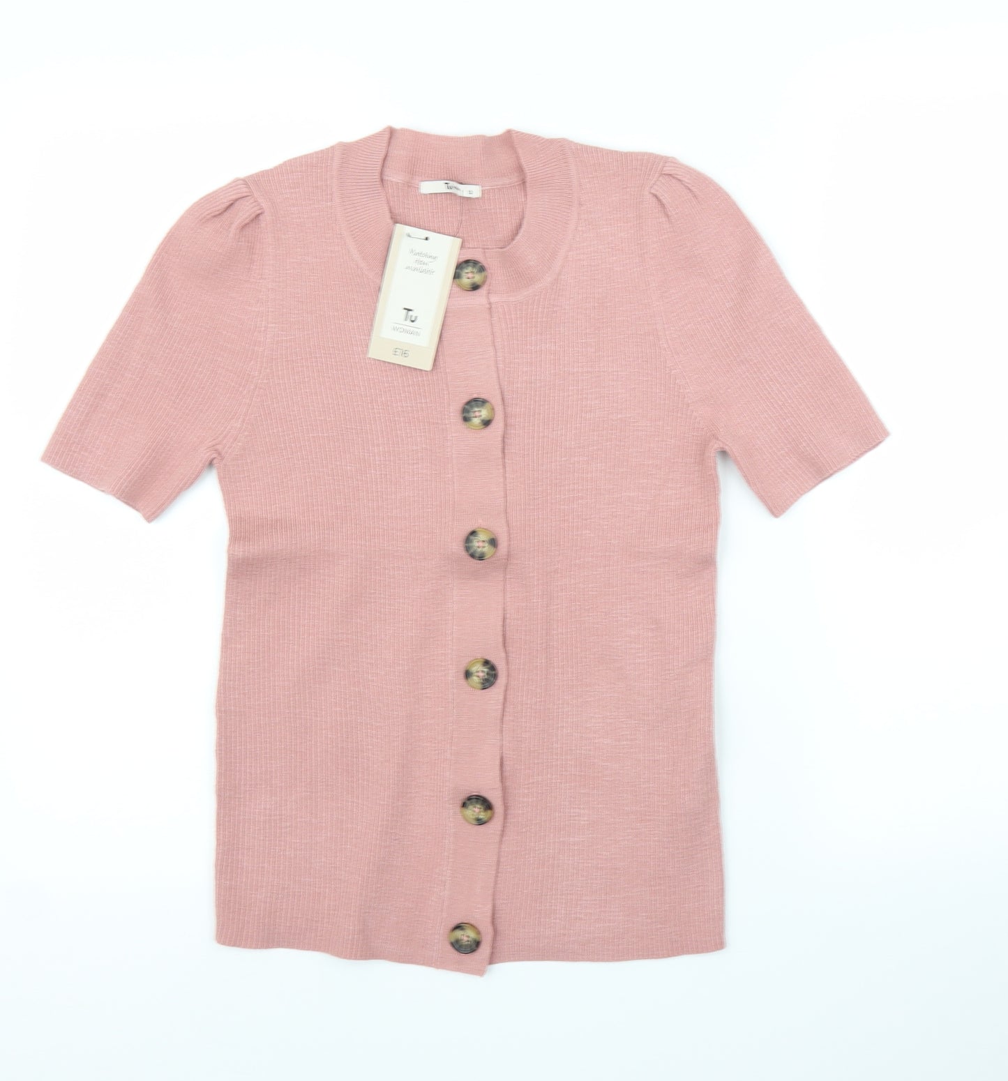 TU Womens Pink   Cardigan Jumper Size 12