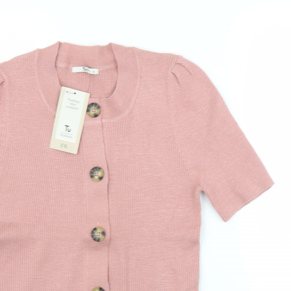 TU Womens Pink   Cardigan Jumper Size 12