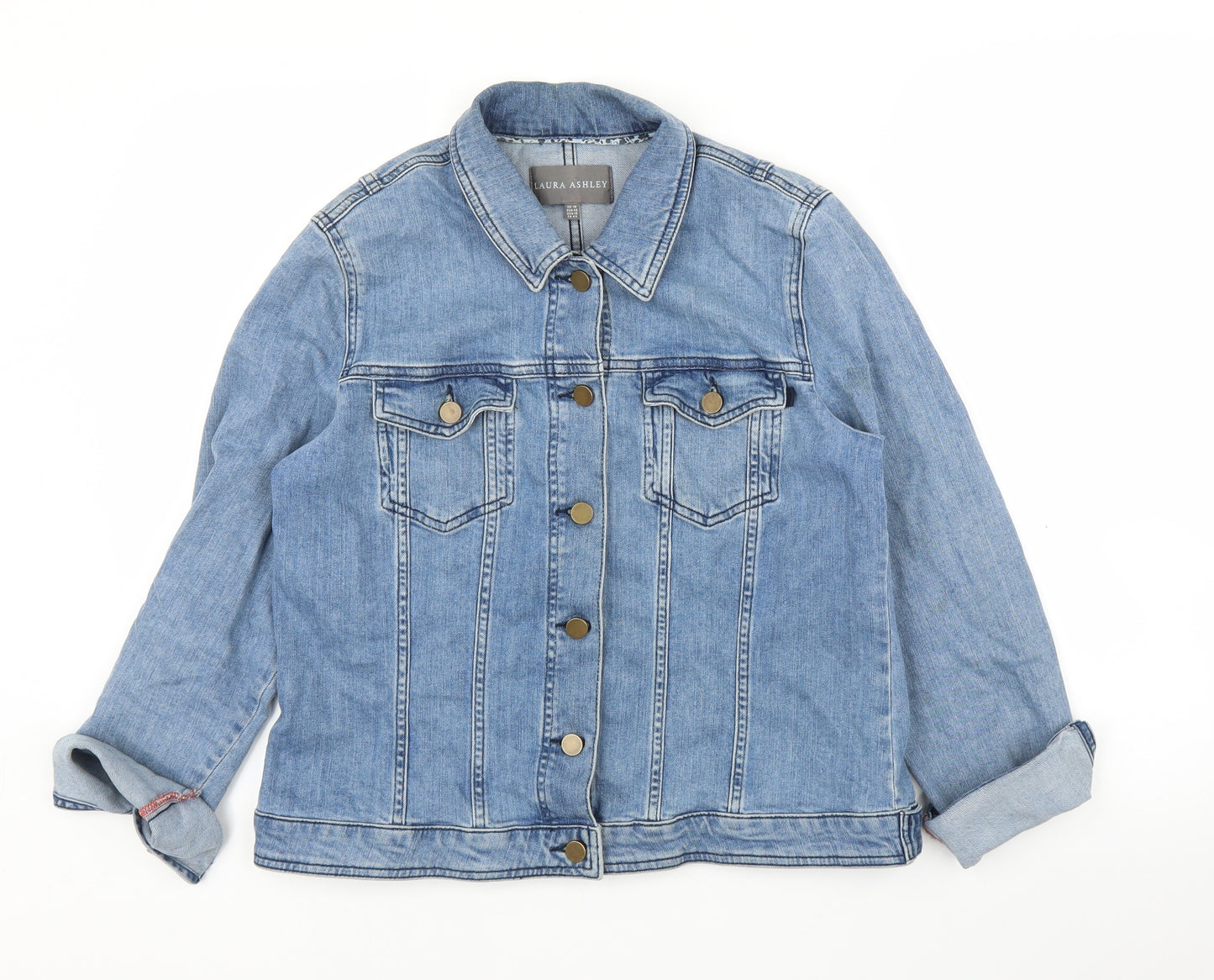 Laura Ashley Womens Blue  Denim Jacket  Size 16