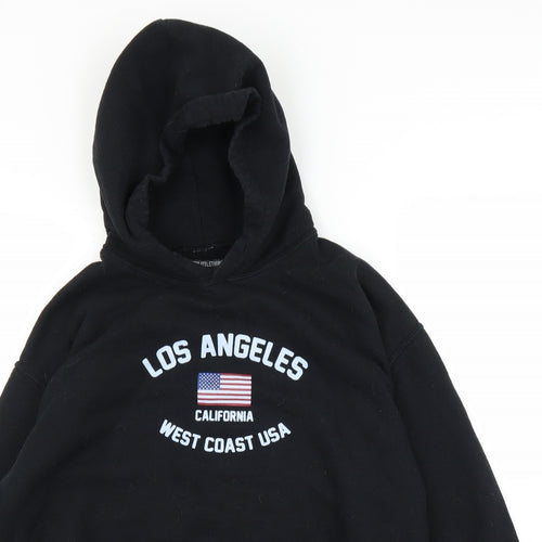 PRETTYLITTLETHING Mens Black   Pullover Hoodie Size M
