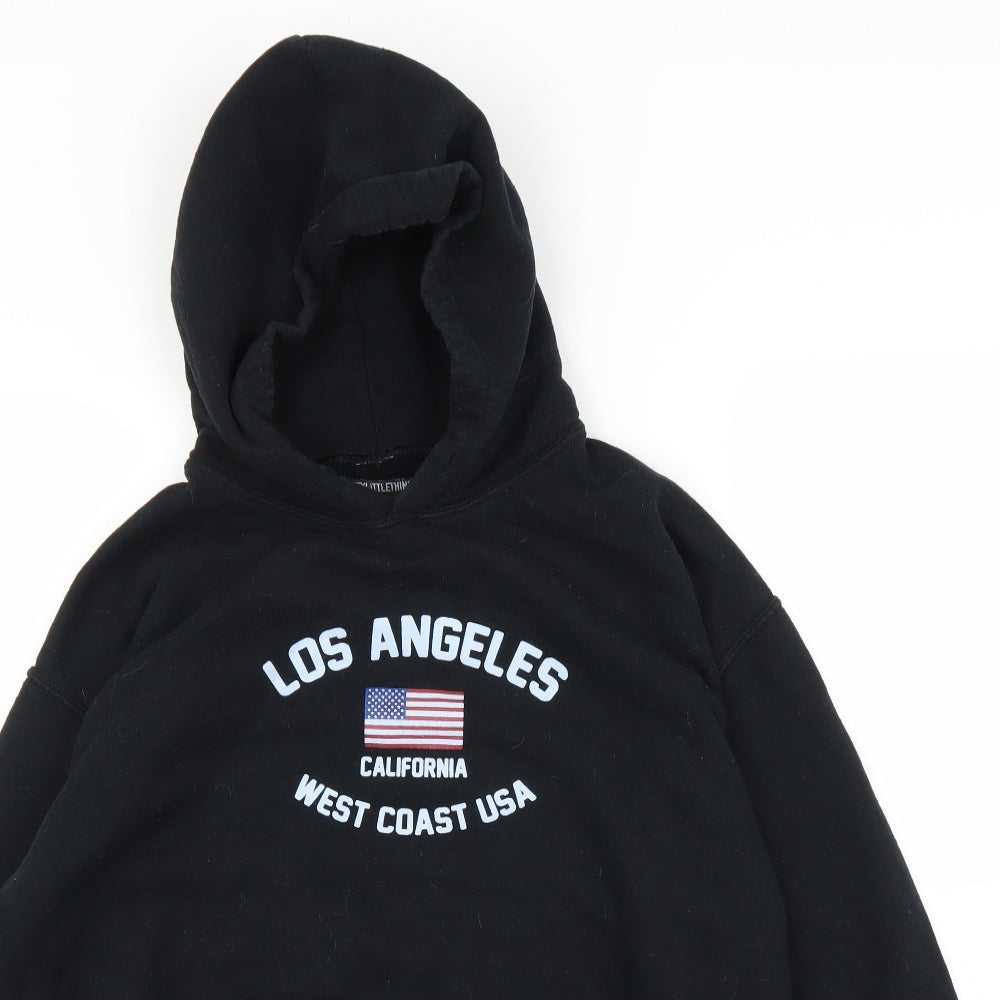 PRETTYLITTLETHING Mens Black   Pullover Hoodie Size M
