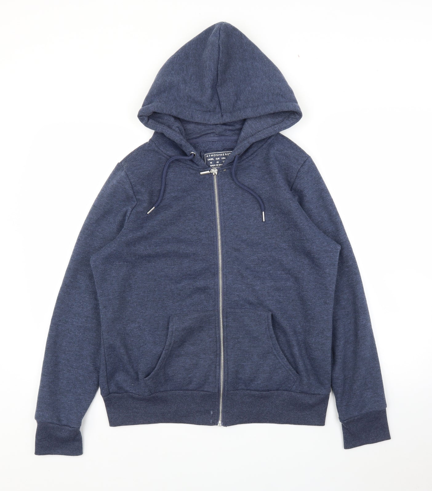 Primark Womens Blue   Full Zip Hoodie Size 16