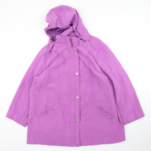 BM  Womens Purple   Overcoat Coat Size L