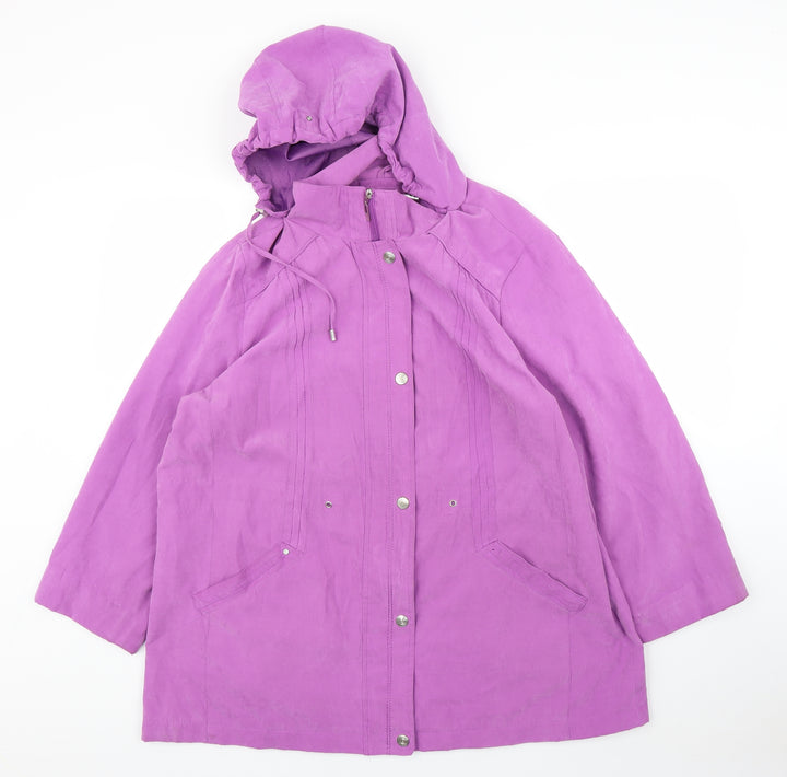 BM Womens Purple Overcoat Coat Size L