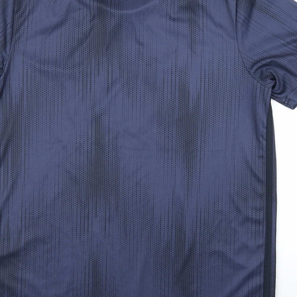 adidas Mens Blue   Basic T-Shirt Size L  - Man U