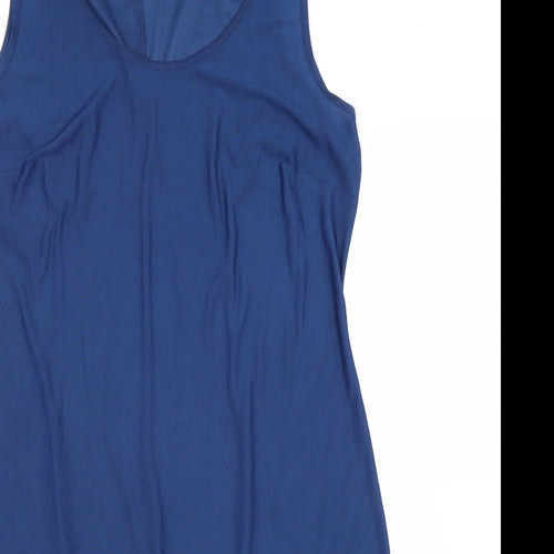 Preworn Womens Blue Solid  Capri Gown Size L