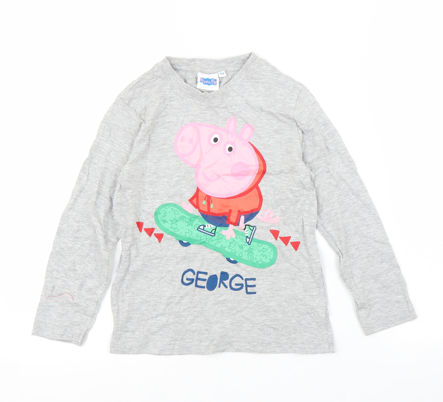 Peppa Pig Boys Grey   Basic T-Shirt Size 4-5 Years