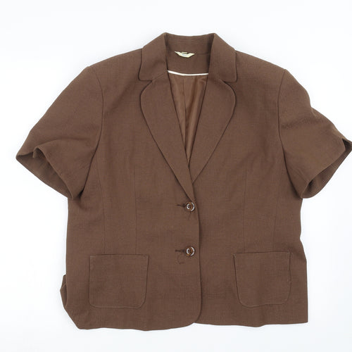 Kliss Womens Brown   Jacket Blazer Size 18  - Padded Shoulders