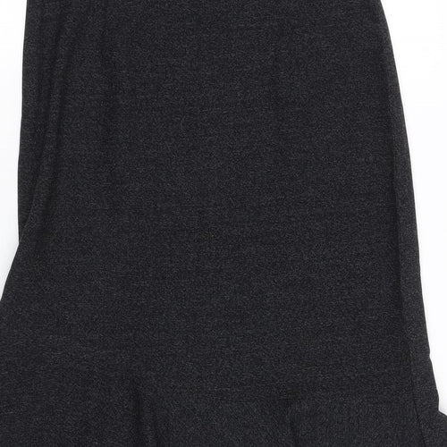 Preworn Womens Grey   A-Line Skirt Size S  - frill bottom