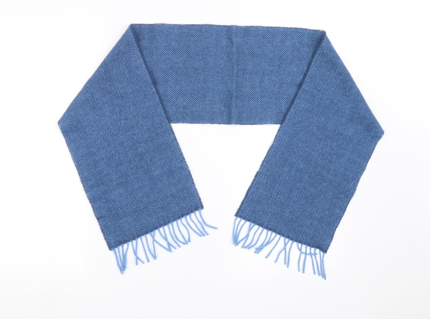 siwan woollen mill Unisex Blue Plaid  Scarf  One Size