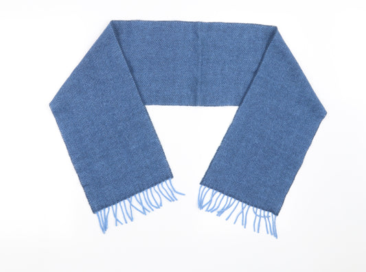 siwan woollen mill Unisex Blue Plaid  Scarf  One Size
