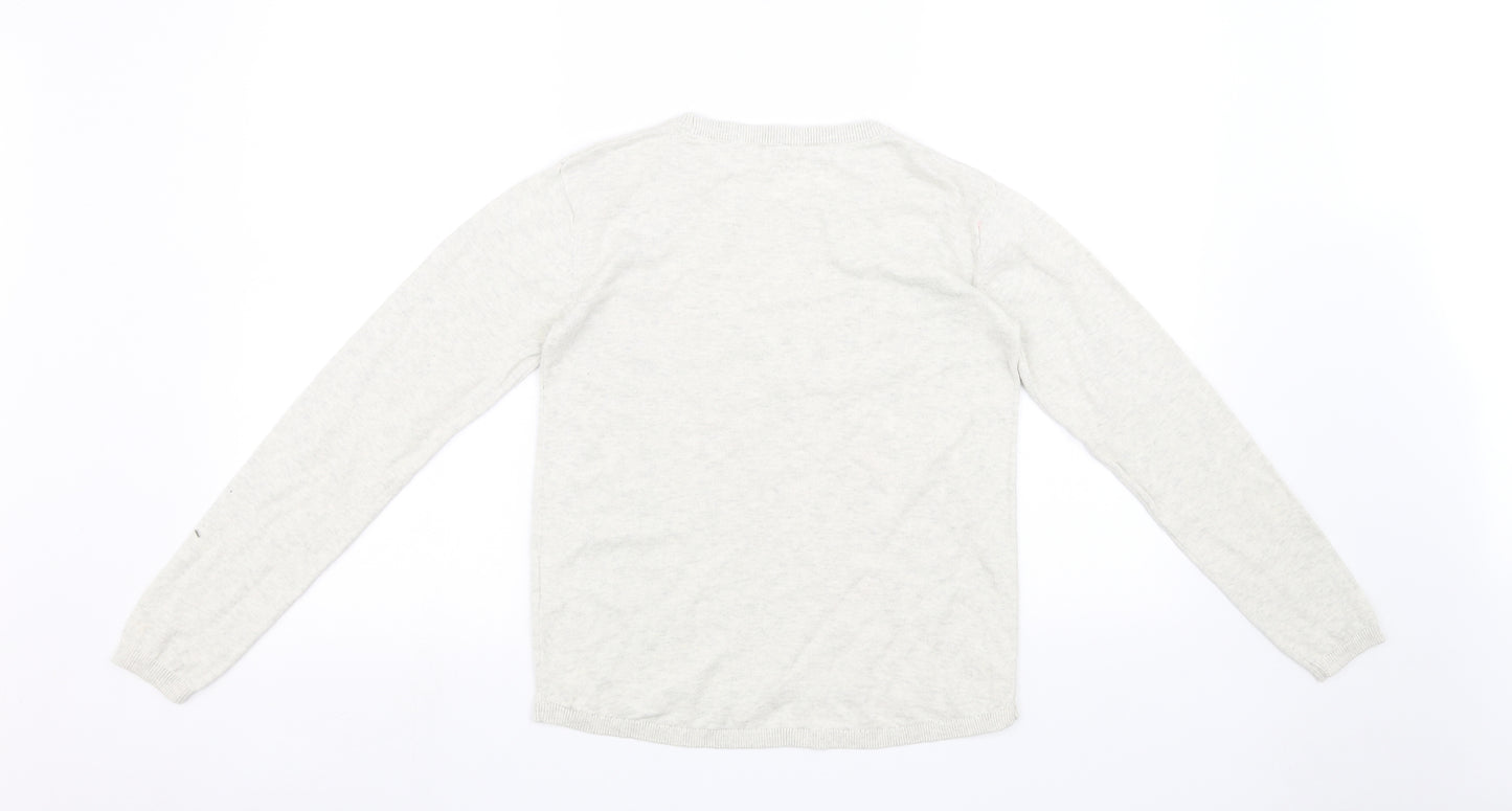 H&M Girls Grey   Pullover Sweatshirt Size 11-12 Years