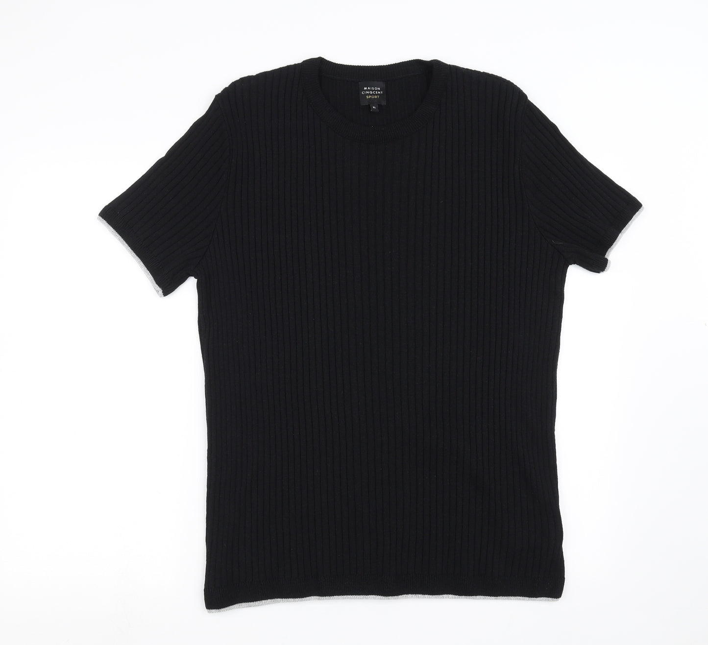 Maison Cinqcent Womens Black   Pullover Sweatshirt Size XL