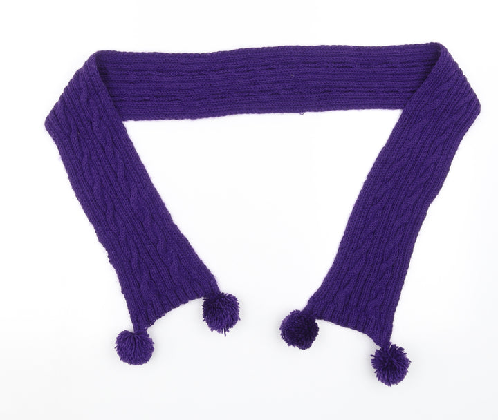 Preworn Purple Knit Scarf