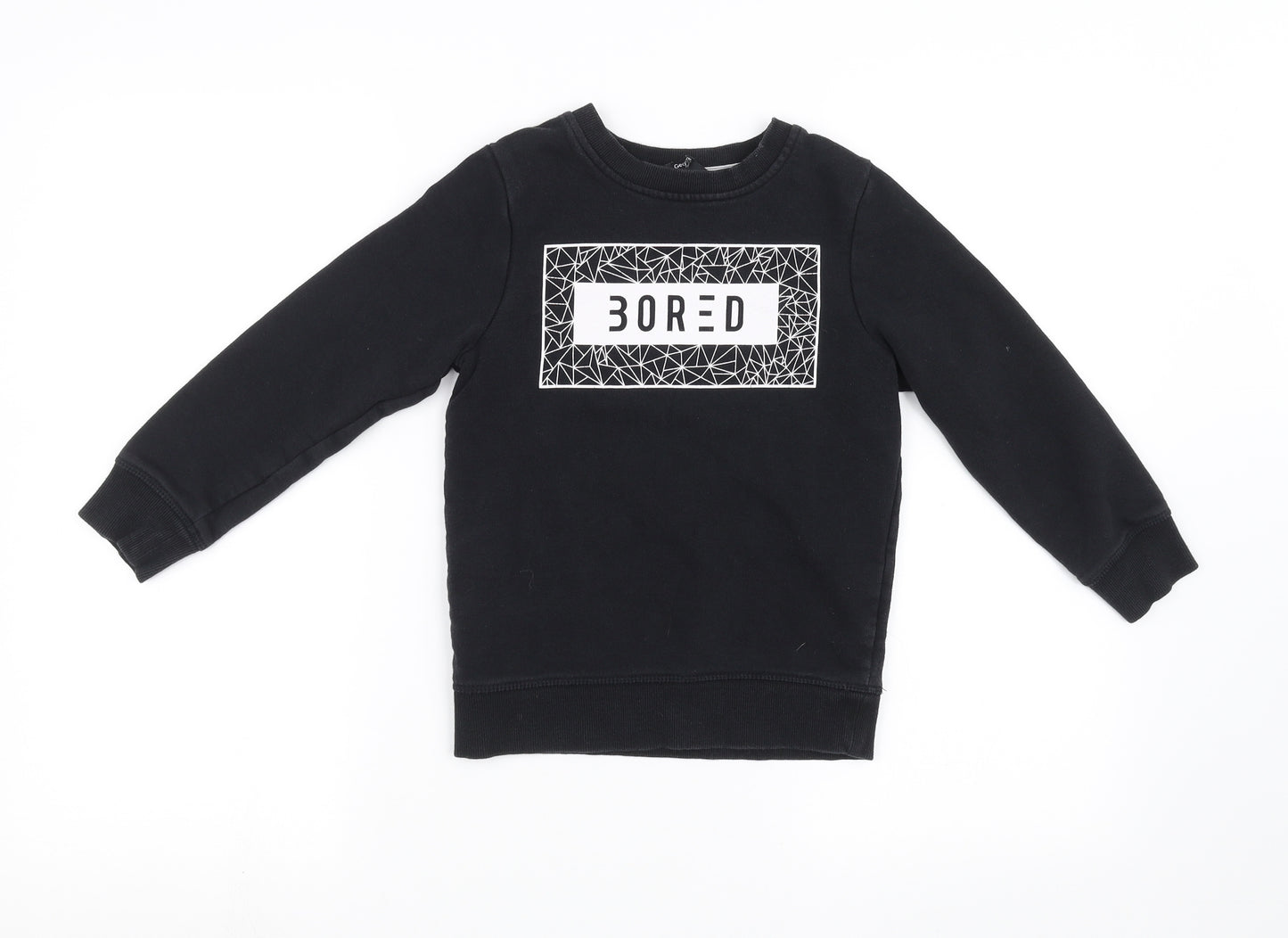 George Boys Black   Pullover Sweatshirt Size 6-7 Years