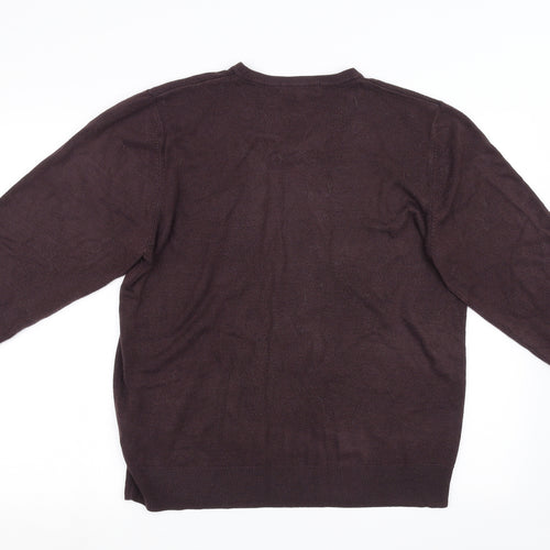 Marks and Spencers Mens Brown  Knit Pullover Sweatshirt Size XL