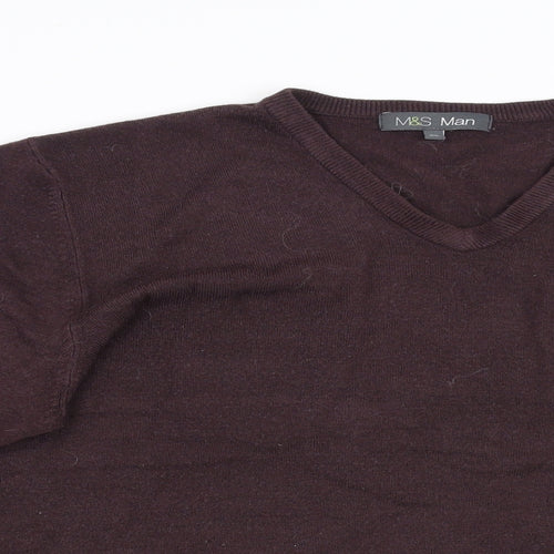 Marks and Spencers Mens Brown  Knit Pullover Sweatshirt Size XL
