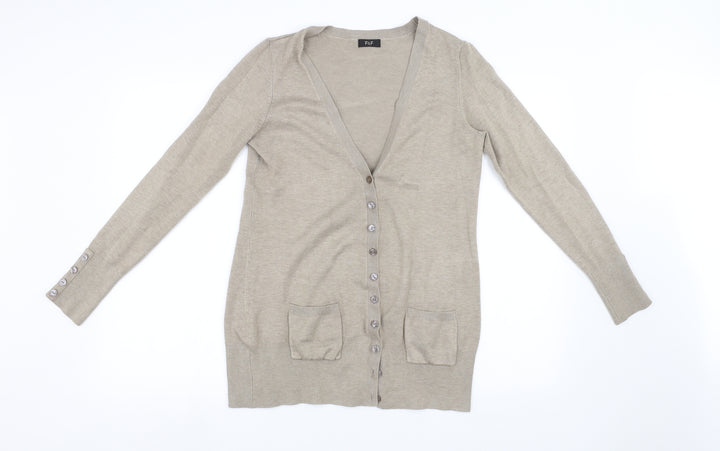 F&F Womens Brown  Knit Cardigan Jumper Size 12