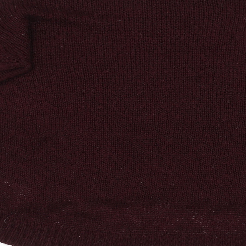 New Look Womens Red  Knit Pullover Sweatshirt Size M
