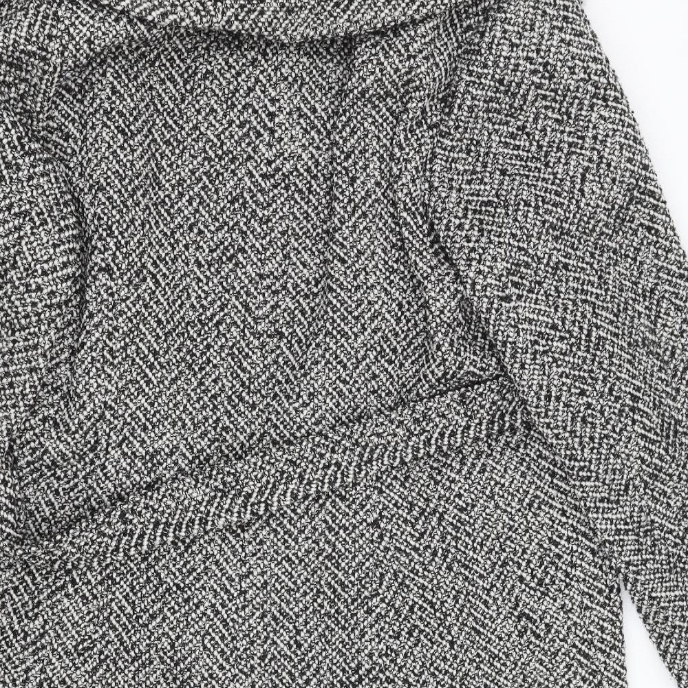 George Womens White Check  Jacket Coat Size 22