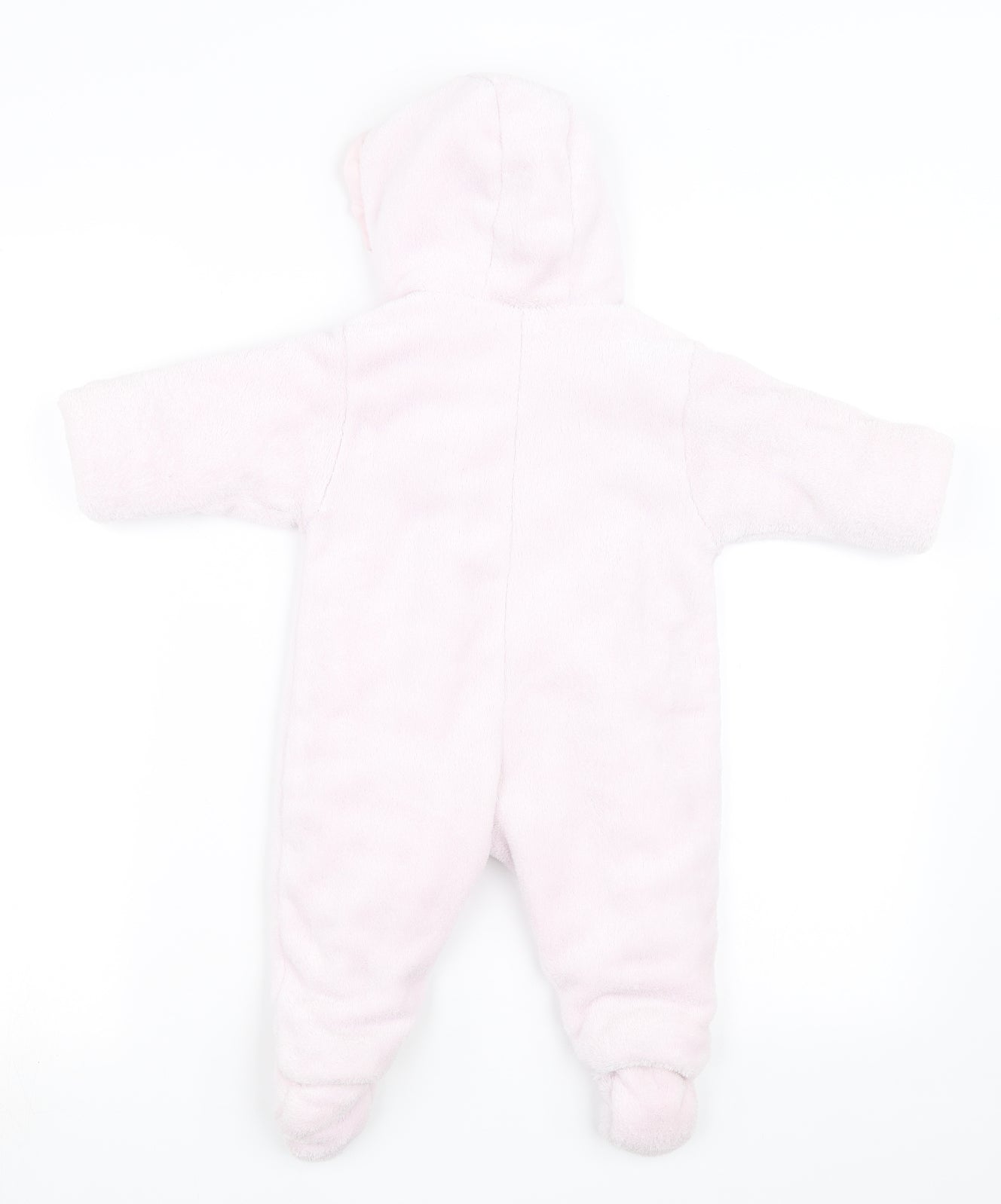 Preworn Girls Pink  Fleece Babygrow One-Piece Size 6-9 Months